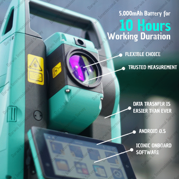 Total Station STEC AXIS 9L is equipped with a 5.0-inch high-resolution touchscreen